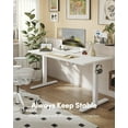 thumbnail image 3 of FEZIBO Electric Standing Desk, Height Adjustable Stand up Desk, 40 x 24 Inches Sit Stand Home Office Desk, Computer Desk, White, 3 of 11