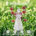 thumbnail image 2 of LED Angel Solar Garden Lights, Waterproof Landscape Stake Lights for Outdoor Pathway, Patio, Yard, Lawn, Grave, and Cemetery, Memorial Sympathy Gift(Pink), 2 of 7