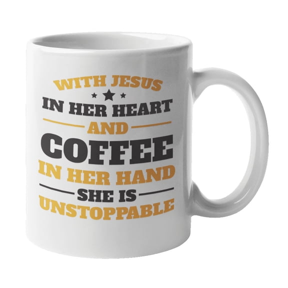 With Jesus in Her Heart Coffee & Tea Mug for Christian Woman or Girl (11oz)