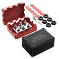 thumbnail image 2 of 500A Marine Bus Bar 48V Automotive Power Distribution Block Big Current 6 Studs Plastic Cover for Car Boat Auto Red, 2 of 7