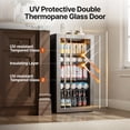 thumbnail image 5 of Ca'Lefort Beverage Refrigerator Cooler,95-121 Can Freestanding Beverage Fridge,with Glass Door for Home/Bar/Office, 5 of 10