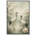 thumbnail image 6 of Framed Canvas Print Crane Wall Art Zen Bird Decorative for Living Room Bedroom - 24"x36" WHITE, 6 of 8
