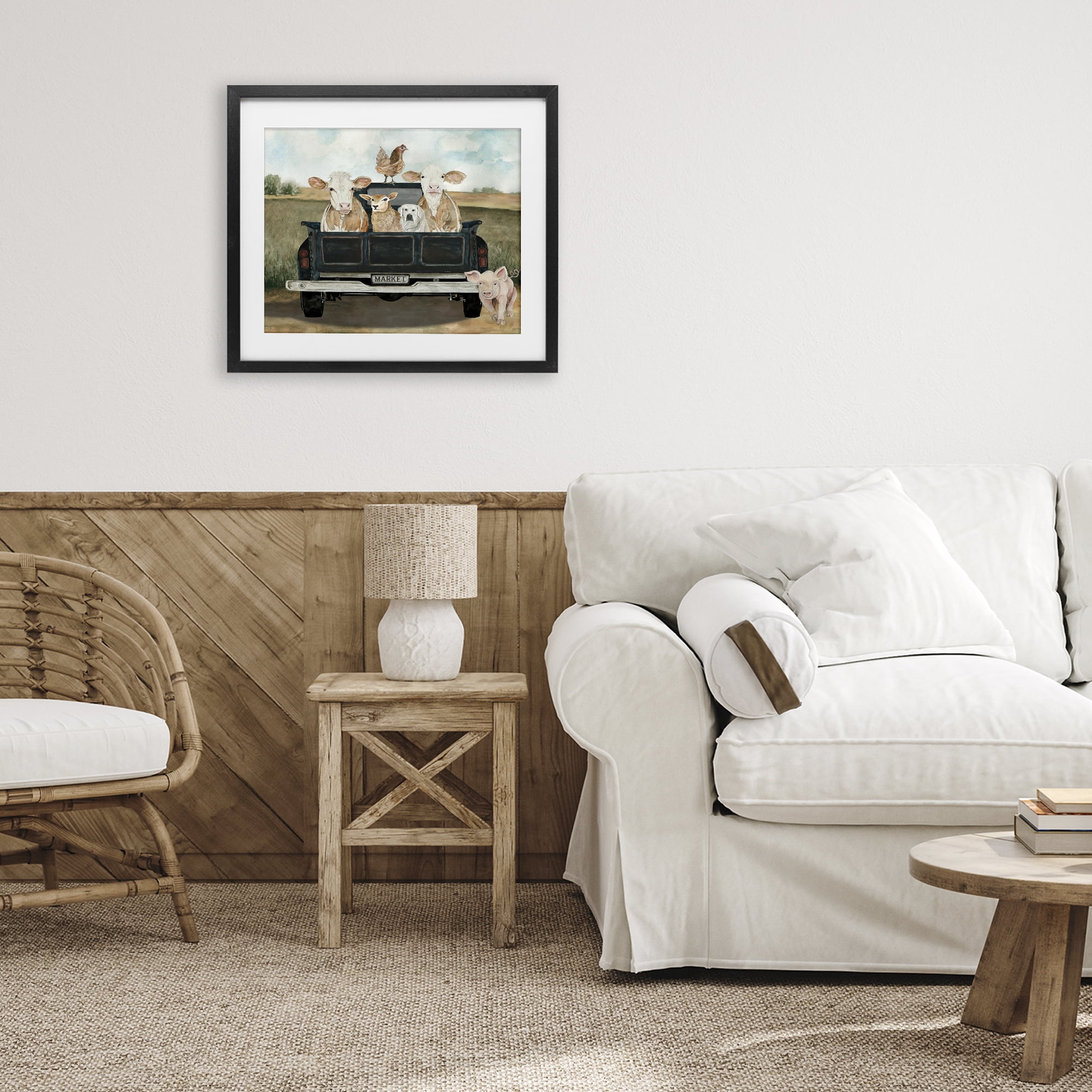 Stupell Industries Ready For A Farm Ride Black Framed Print Under Glass, design by Cindy Jacobs