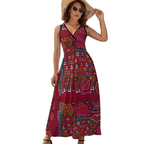 Mola De Panama Deer Sleeveless Dress Summer Women Clothes Dress for Pregnant Women Dresses