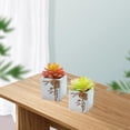 thumbnail image 3 of 2 uds flores falsas simulación suculentas bonsái plantas verdes artificiales adornos creativos, 3 of 5