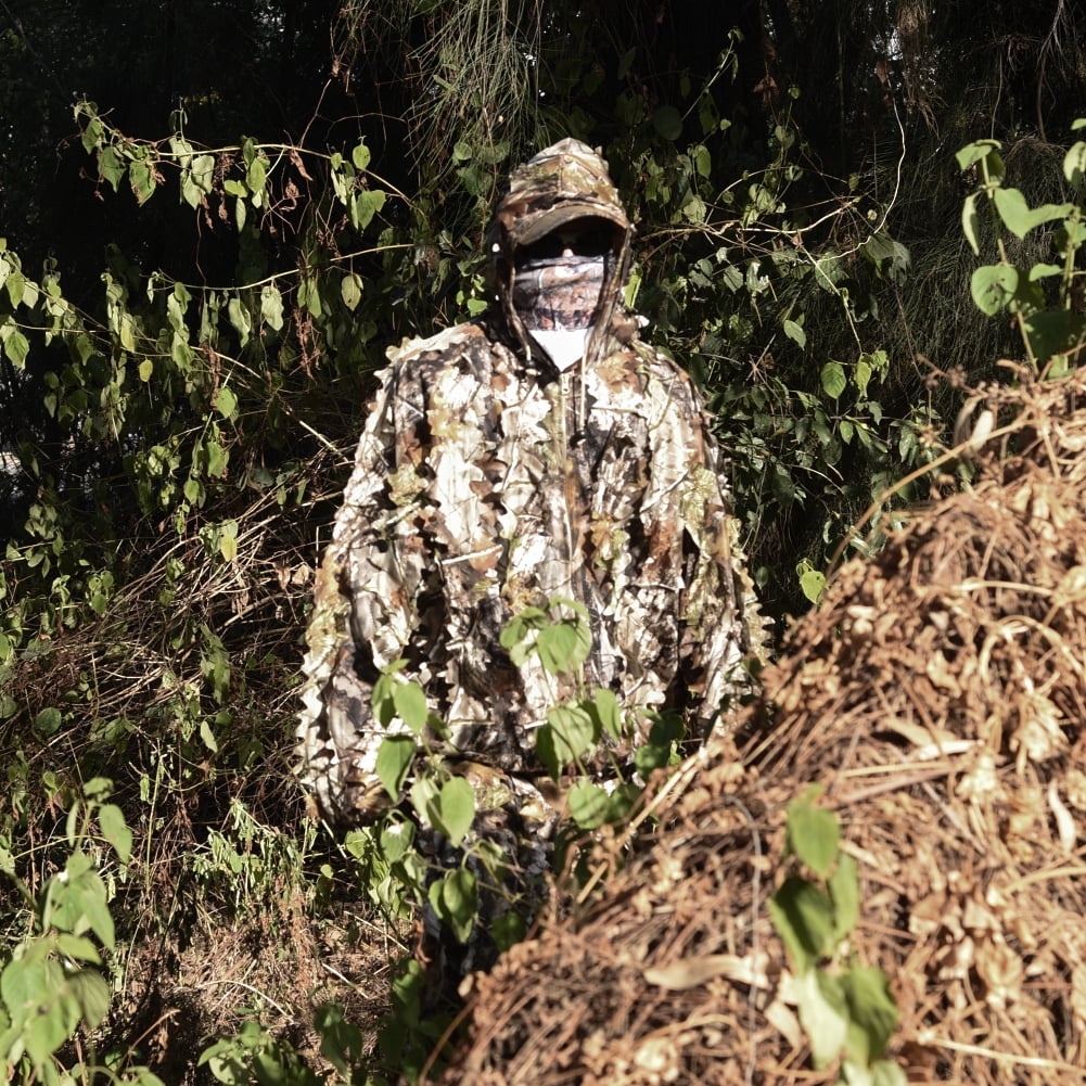 Kylebooker 3D Bionic Maple Leaf Ghillie Suit Camouflage Clothing Used for Hunting,Size S
