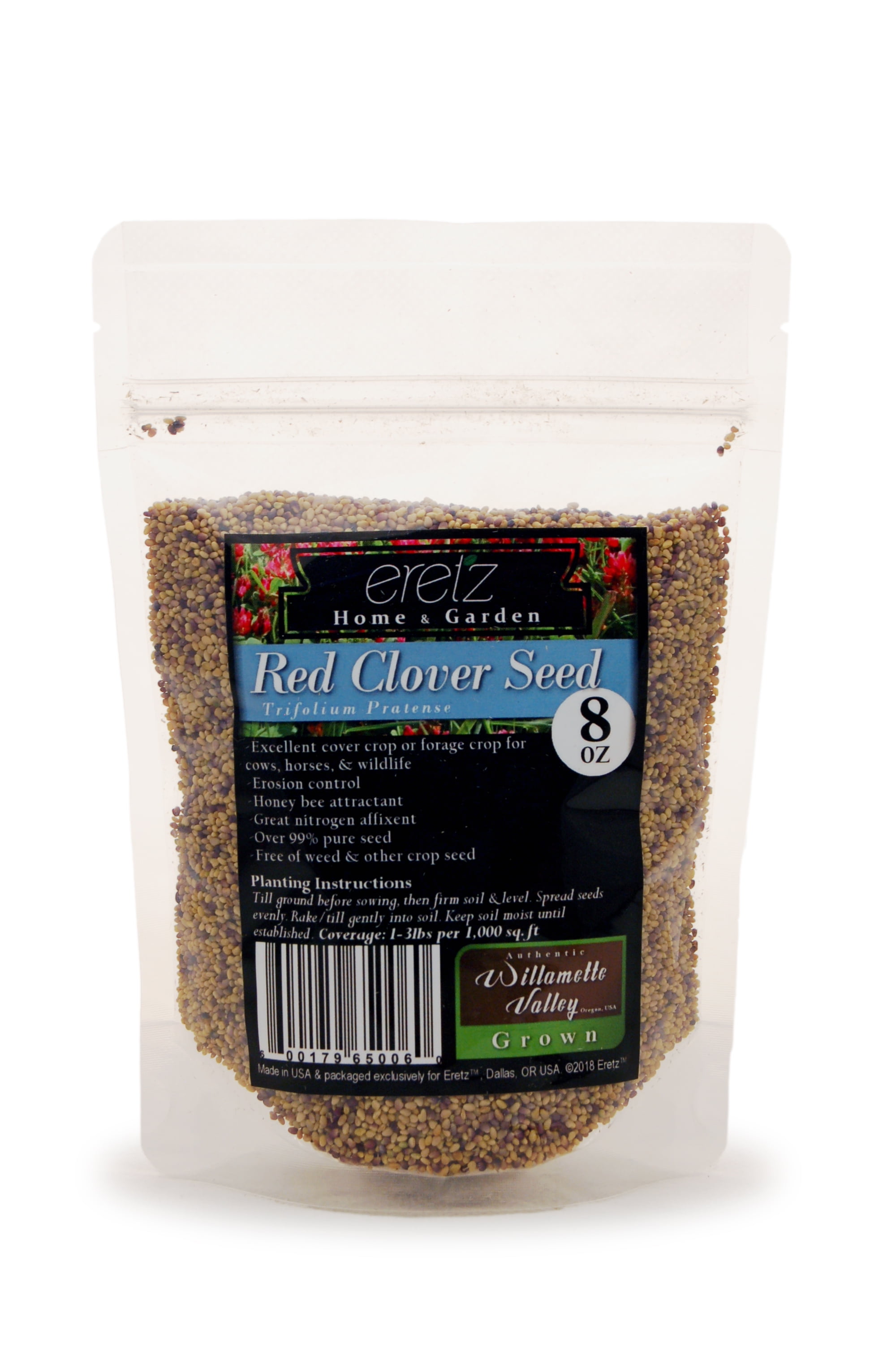 (22005) Eretz Oregon Grown Grass Seed Red Clover (8oz)