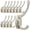 Silver, variant on 32 Pack Black Coat Hooks Wall Mounted with 64 Screws Retro Double Hooks Utility Black Hooks for Coat, Scarf, Bag, Towel, Key, Cap, Cup, Hat