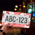 thumbnail image 4 of 1 Pcs Floral Pattern License Plate Frame, License Plate Cover for Car Decorative Parts, Aluminum License Plate Bracket Holder Rust-Proof Weather-Proof for US Standard Car, 4 of 9