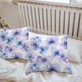 thumbnail image 5 of Blue Purple Outdoor Pillow Covers Pack of 2 Flowers Pansy Watercolor Gradient Plant Petals Waterproof Throw Pillow Covers Decorative Cushion Cases for Patio Garden Tent Balcony Couch 26x26 inch, 5 of 8