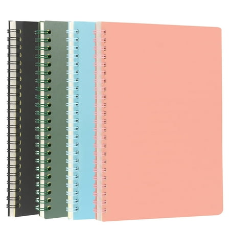 Toplive A5 Spiral Notebook 4 Pack 8.25"x5.75" Hardcover Notebook Ruled Lined Journal Notebook 80 Sheets(160 Pages)/Per Pack for Home Office Supplies