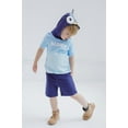 thumbnail image 2 of Bluey Little Boys Hooded Cosplay T-Shirt and French TerryShorts Outfit Set 7-8, 2 of 5