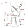 thumbnail image 7 of Furniture of America Knix Rustic Wood Dining Chair in Antique White (Set of 2), 7 of 7