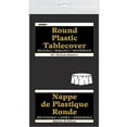 thumbnail image 4 of Unique Solid Round Plastic Table Cover, 84", 1 Pack, Black, 4 of 4