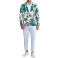 thumbnail image 2 of INSPIRE CHIC Floral Sport Coats for Men's Slim Fit Party Prom Flower Printed Blazers S Green, 2 of 6
