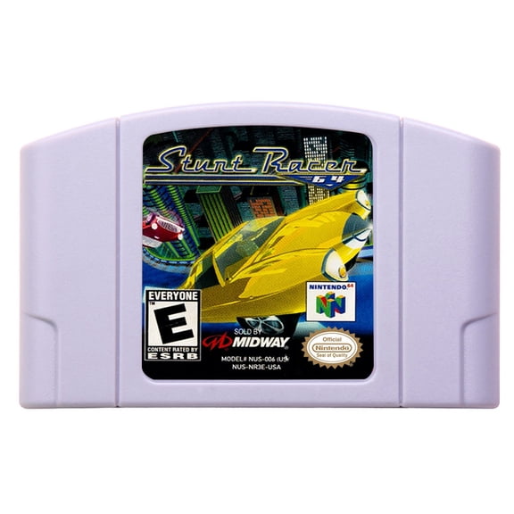 Video Games Compatible for the n64 console, replacement cartridge for Stunt Racer 64 NTSC