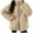 Khaki, variant on Jacket For Women Women's Casual Full Zip Up Sherpa Lined Hoodie Sweatshirt Jacket Coat Khaki,XL