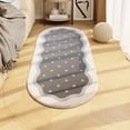 thumbnail image 2 of Oval Pastel Color Polka Dot Area Rug,15.75×47.24 inch Soft Fluffy Plush Non-Slip Bedside Carpet, Wavy Edge Non-Shedding Indoor Floor Mat, Cozy Decorative Carpet for Living Room Bedroom Home Decor, 2 of 6