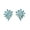 Aqua, variant on Gorgeous Navy Blue Crystal Big Floral Cluster Pierced Clip Earrings