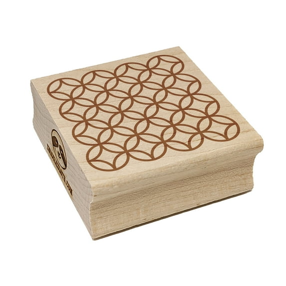 Kaleidoscope Quilting Rings Circle Pattern Square Rubber Stamp Stamping Scrapbooking Crafting - Small 1.25in