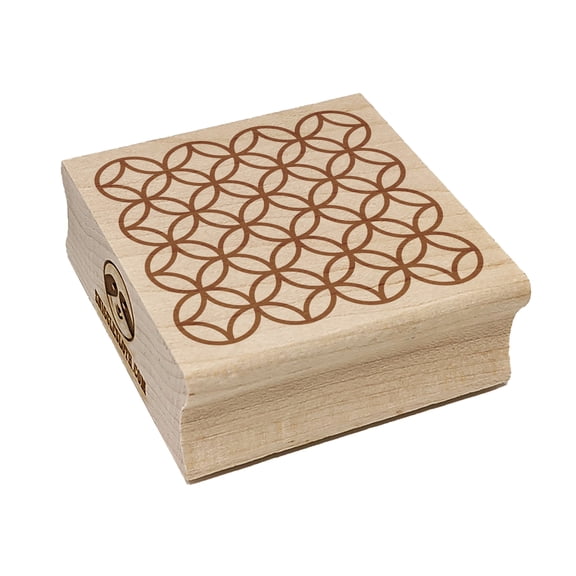 Kaleidoscope Quilting Rings Circle Pattern Square Rubber Stamp Stamping Scrapbooking Crafting - Medium 1.75in