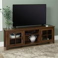 thumbnail image 2 of Walker Edison Modern Farmhouse TV Stand for TVs Up to 78", Dark Walnut, 2 of 7