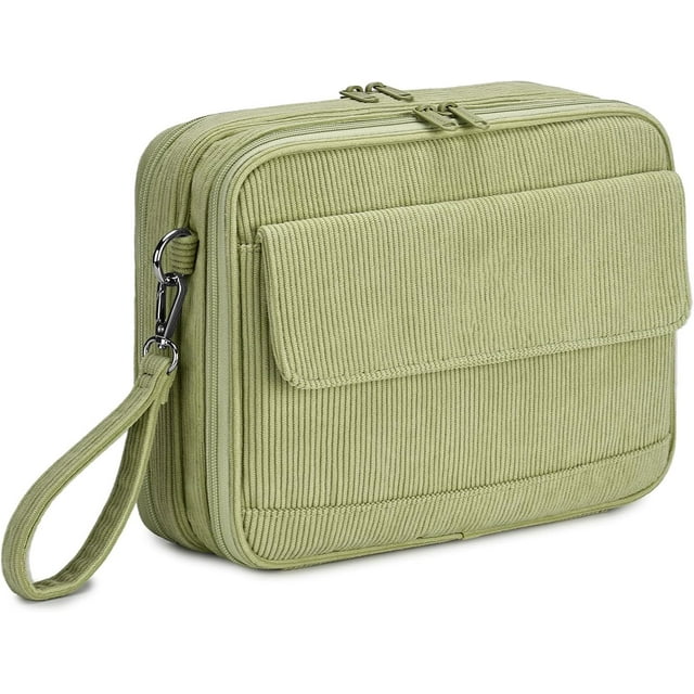 Estuche para Lapices de Pana, Estuche Lapicera Grande Estuche de Colores, Verde Claro