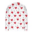 thumbnail image 5 of Craaazy Valentine's Athletic Shirts for Women Love Heart Colorful Print Loose Tops Gifts, 5 of 6