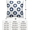thumbnail image 4 of 2 Pack Abstract Geometry Artistic Pillow Covers 20x20 White and Blue Decorative Square Cushion Cases Simple Circle Throw Pillow Cover for Sofa Couch Bedroom, 4 of 6