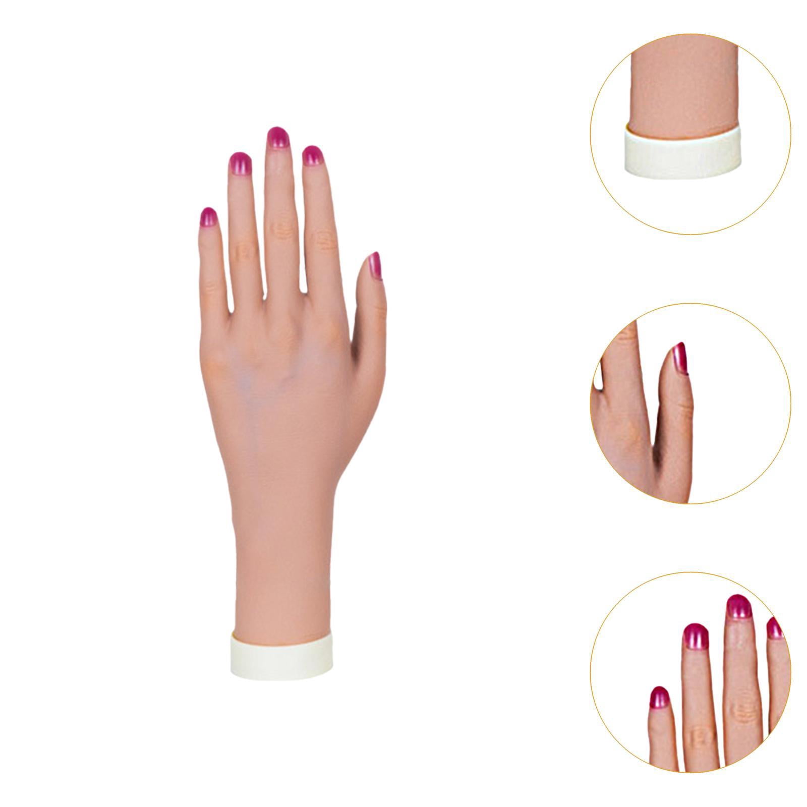 Bothyi Practice Mannequin Hand for Rings Photo Props Acrylic Nails Practice Training skin left hand