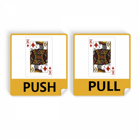 

k playing cards pattern Push Pull Door Sign Vinyl Stickers Shop