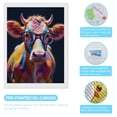 thumbnail image 3 of Diamond Art Kits for Adults, Colorful Cow With Glasses 5D Diamond Painting Kits for Adults Beginners, DIY Full Drill Diamond Painting, Gem Art and Crafts 12x16, 3 of 7