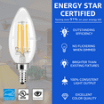 Mastery Mart Chandelier Led Light Bulbs 40 Watt Equivalent, 2700K Soft