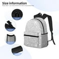 thumbnail image 5 of Daiia Silver Glitter School Backpack for Men Women, Unisex Large Waterproof Bookbag Schoolbag Casual Daypack for High School/College/Teens/Travel/Work Black, 5 of 8