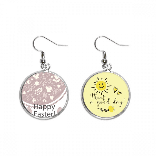 Happy Easter Festival Purple huevo estrella Pendiente Sol Flor Pendiente Joyas Moda Unbranded M