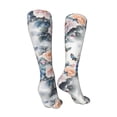 thumbnail image 2 of Leisure Hosiery 20in Lightweight Wear-Resistant Sweat-Wicking No Heel For Home Office Daily Use Flowers And Butterflies, 2 of 8