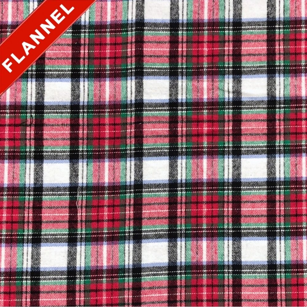Tartan Plaid Yarn Dyed Flannel Fabric Style Fp08 Free Shipping