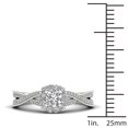 thumbnail image 4 of 1/2Ct TDW Diamond 14kWhite Gold Halo Engagement Ring, 4 of 4