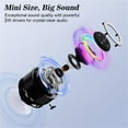 thumbnail image 4 of Altavoces Bluetooth inalámbricos impermeables para baño con luz LED, minialtavoz Bluetooth para ducha, altavoz portátil IPX4 impermeable con Bluetooth y succión, estéreo inalámbrico para playa y, 4 of 6