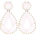thumbnail image 1 of Nuevos pendientes grandes de circonitas de tenis minimalistas para mujer, chapados en oro de 18 quilates, azul oscuro | Código de modelo 2772 Azul oscuro, 1 of 5