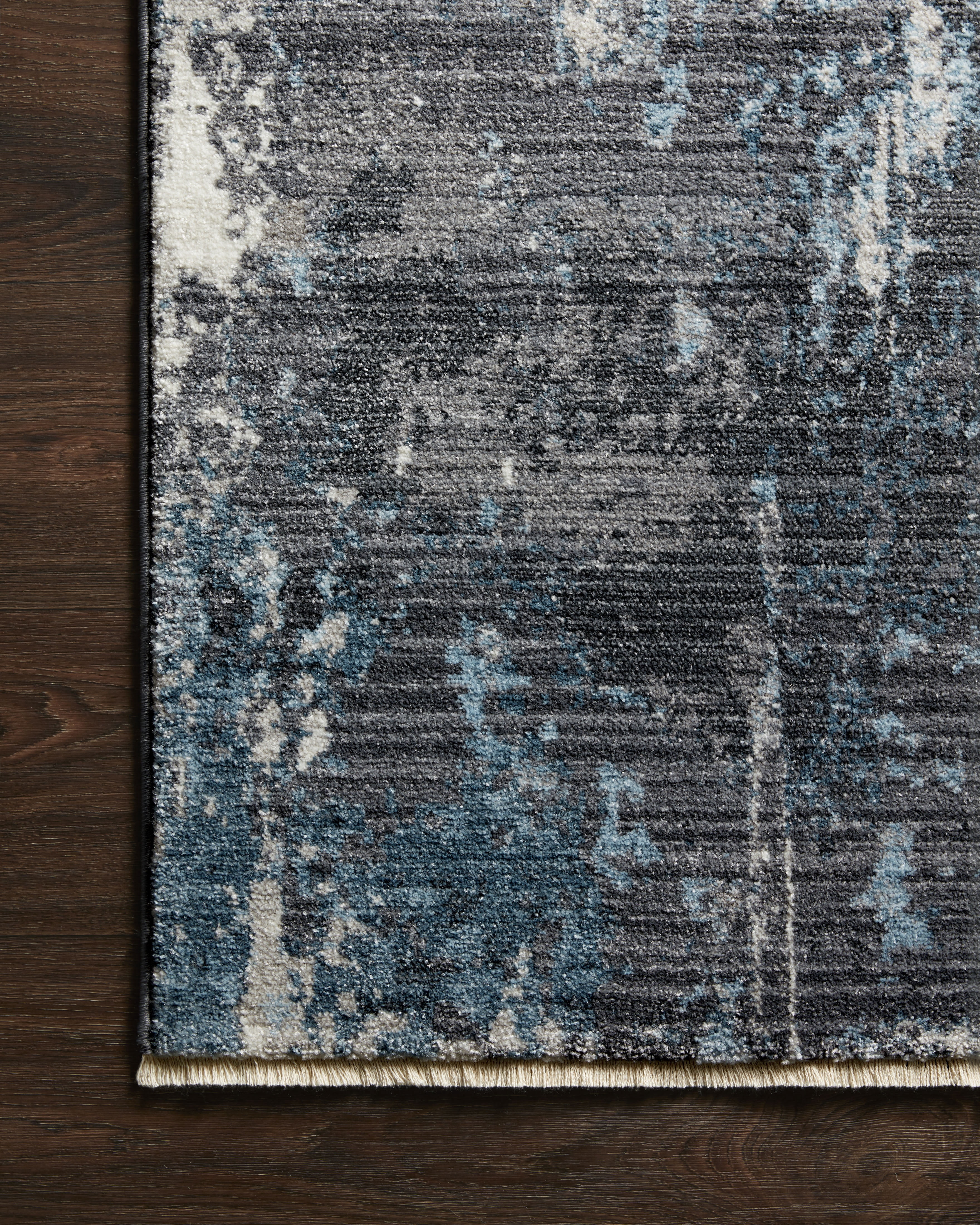Loloi II Samra SAM-06 Charcoal / Sky Abstract Area Rug 18" x 18" Sample Swatch