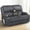 Velvet-Gray, variant on Power Reclining Loveseat with Wall-Hugger Design, USB Charging, Storage Console, Removable Armrests & Double Cushions, Fabric Blue