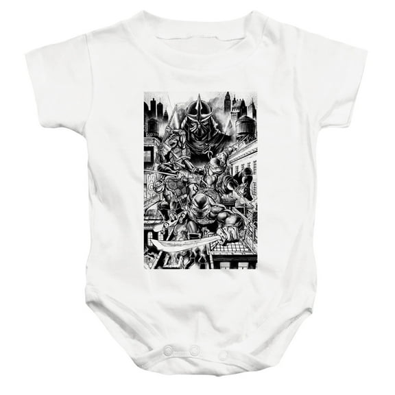 TMNT Teenage Mutant Ninja Turtles Take Down Shredder Unisex Infant Snap Suit for Baby