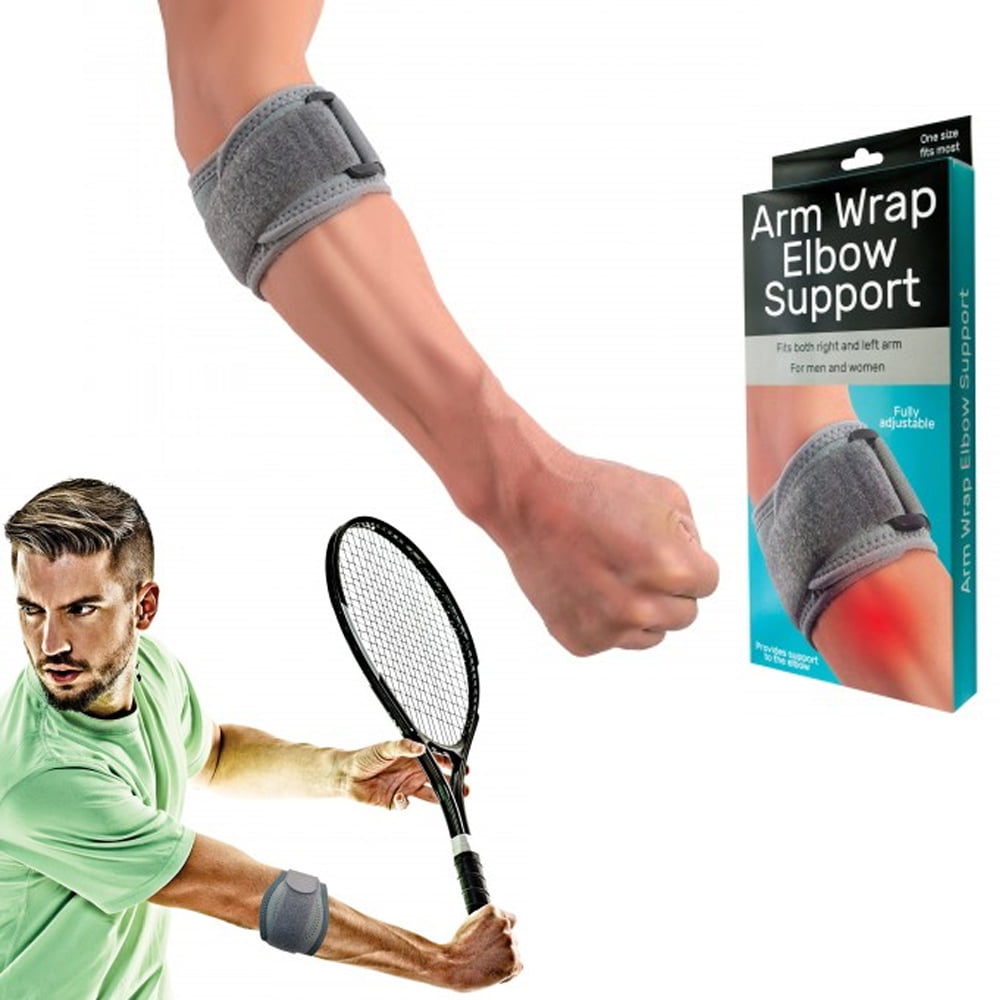 Elbow Brace Support Arm Band Pads Wraparound Compression Tennis Guard Elastic 