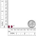 thumbnail image 3 of Gem Stone King 2.06 Ct Oval Red Ruby E-F Lab Grown Diamond 925 Sterling Silver Earrings, 3 of 4