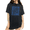 Black, variant on Cozymy Classic Floral Rose T-Shirt for Women - Blue Vintage Stamp Print Graphic Tee