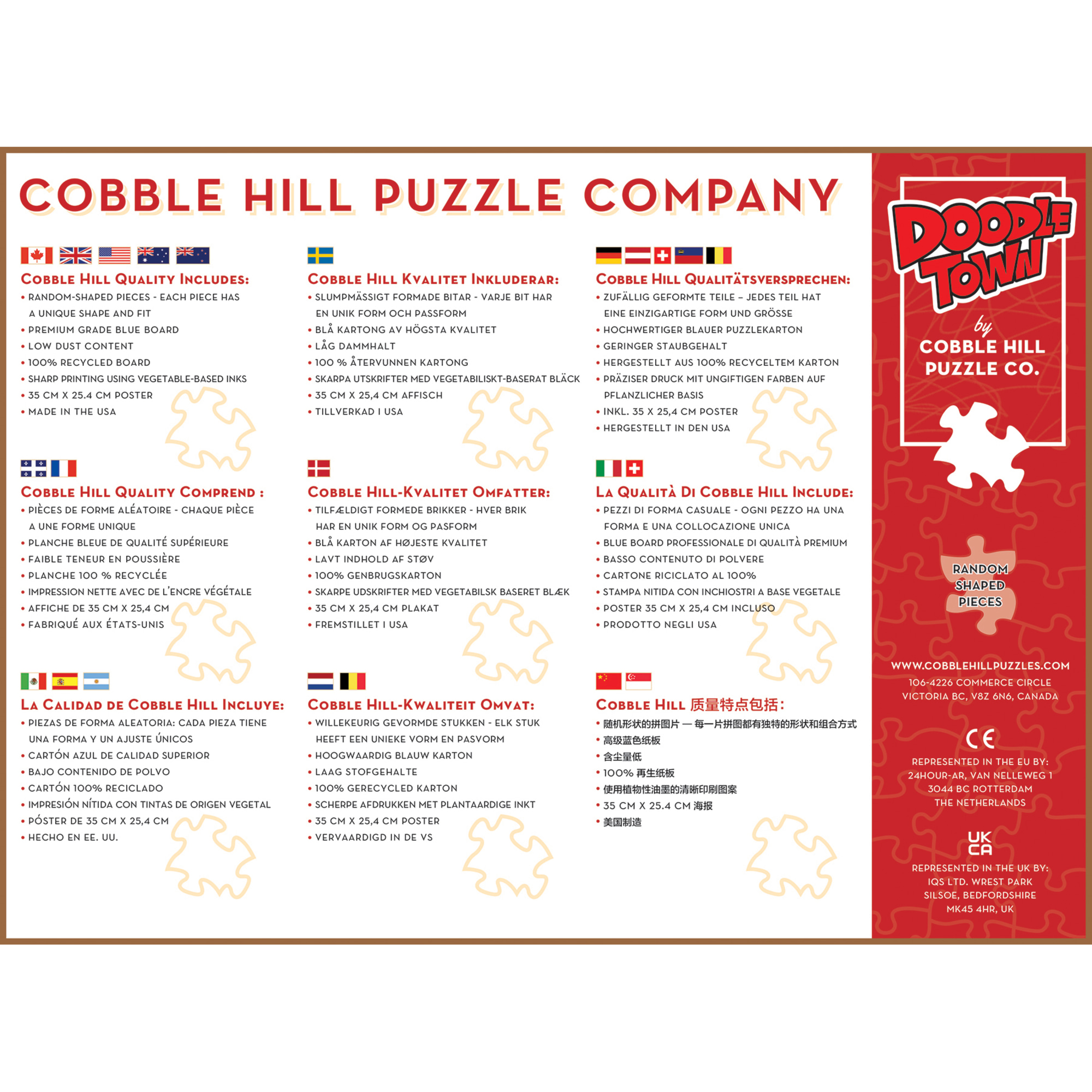Cobble Hill DoodleTown: Gone Fishing - 1000 Piece Puzzle - Reference Poster Included, High Quality Jigsaw
