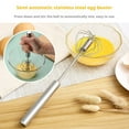 thumbnail image 6 of Stainless Steel Semi-Automatic Whisk, Hand Push Whisk Blender, Egg Whis-k, Hand Push Mixer Stirrer Tool for Cooking Kitchen Home Egg Milk for Stirring, 6 of 9