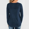 thumbnail image 3 of gakvbuo Fall Plus Size Shirts For Women Long Sleeve Henley Tops Pullover With Buttons Down Bloues Casual Loose Fit Pullover V-Neck Tunics Tops Sweatshirts, 3 of 6