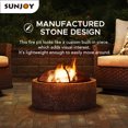 thumbnail image 4 of Sunjoy Outdoor Stone Wood Burning Fire Pits with Steel Mesh Spark Screen and Fire Poker, 26 in. Fire Pit for Outside, Large Bonfire for Patio and Backyard,, 4 of 10